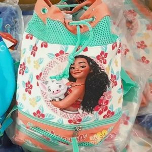 NWT Disney Moana Cinch Pull Bag/Sack Back Pack